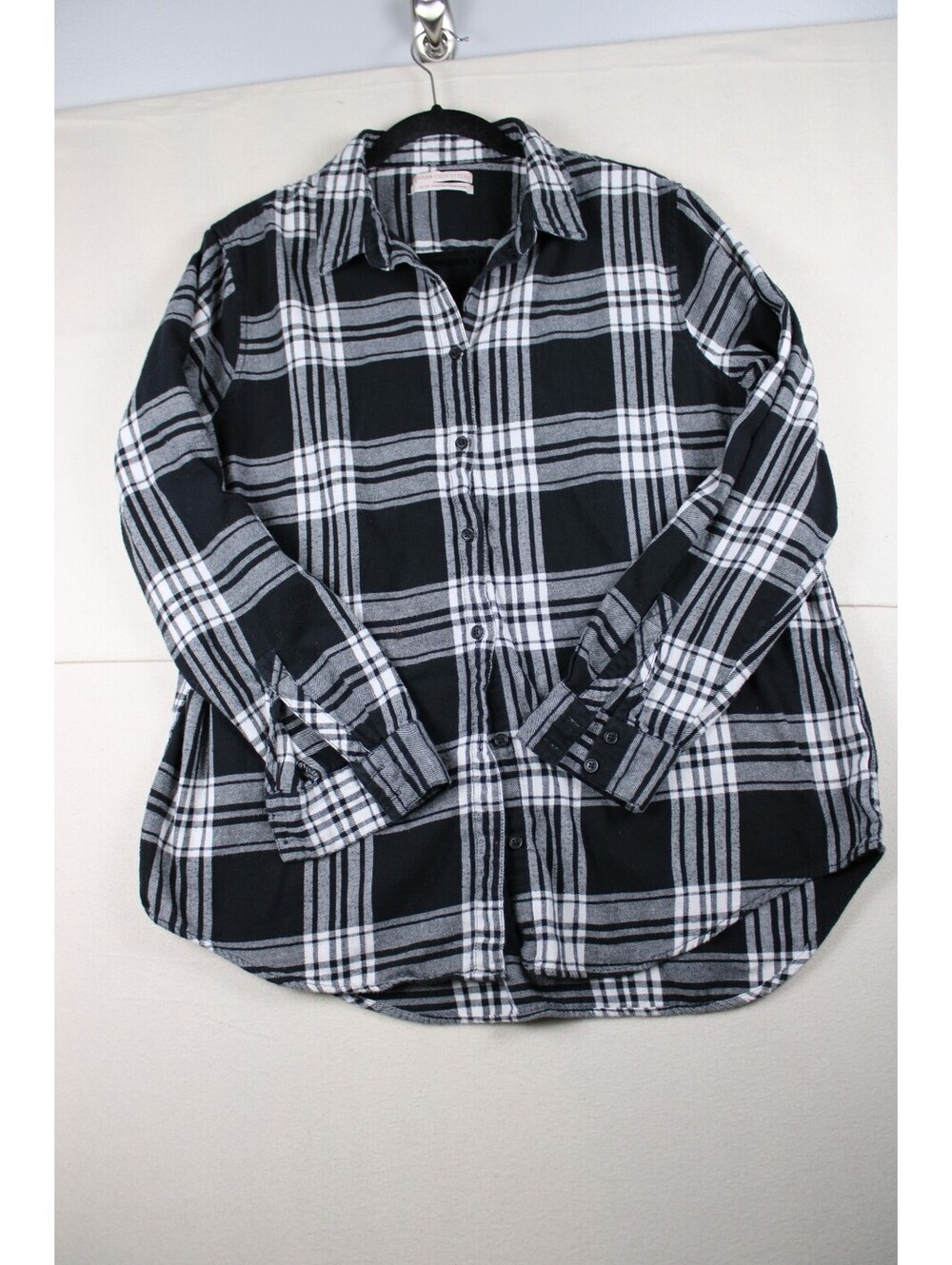 Urban Outfitters Black & White Plaid Flannel Shirt - Size XL